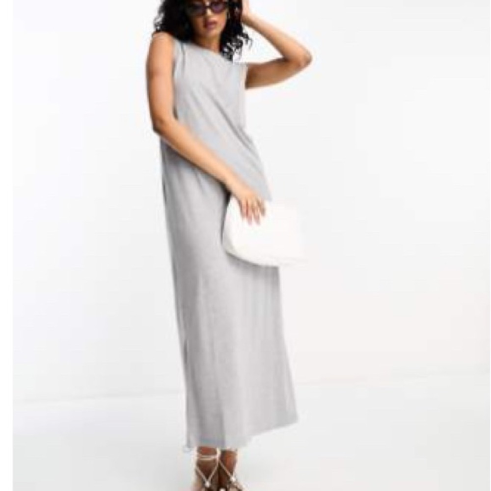 ASOS Gray Sleeveless Maxi Dress